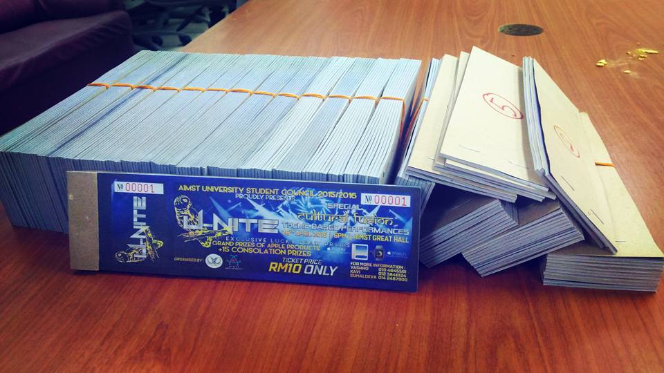 Guysss!! U-NITE tickets have arrived!! Grab yours at our booth starting Monday
