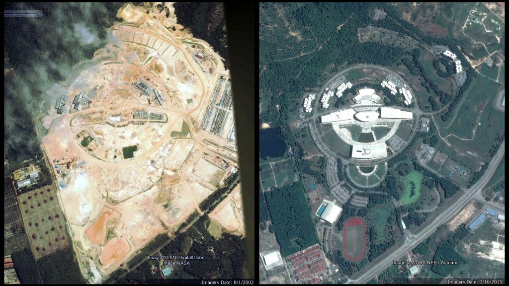 AIMST University in Google Earth Imagery 2002 and 2015 Compared